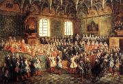 LANCRET, Nicolas The Seat of Justice in the Parliament of Paris in 1723 Spain oil painting artist